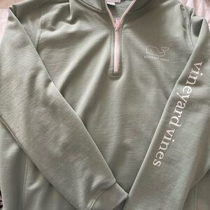 Vineyard Vines Sage Green Zip-Up
